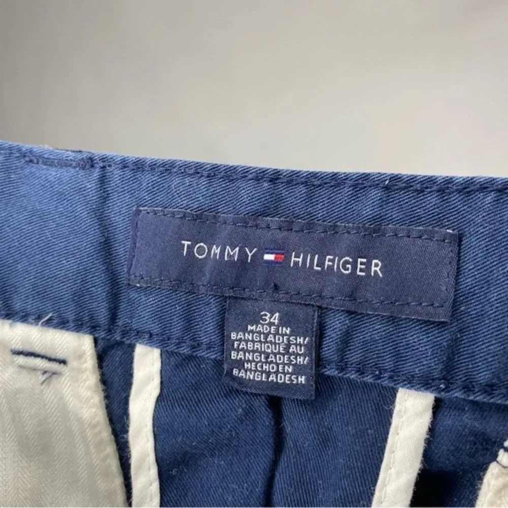 Tommy Hilfiger Blue Chino Khaki 5 Pocket Cotton 34 Waist Mens